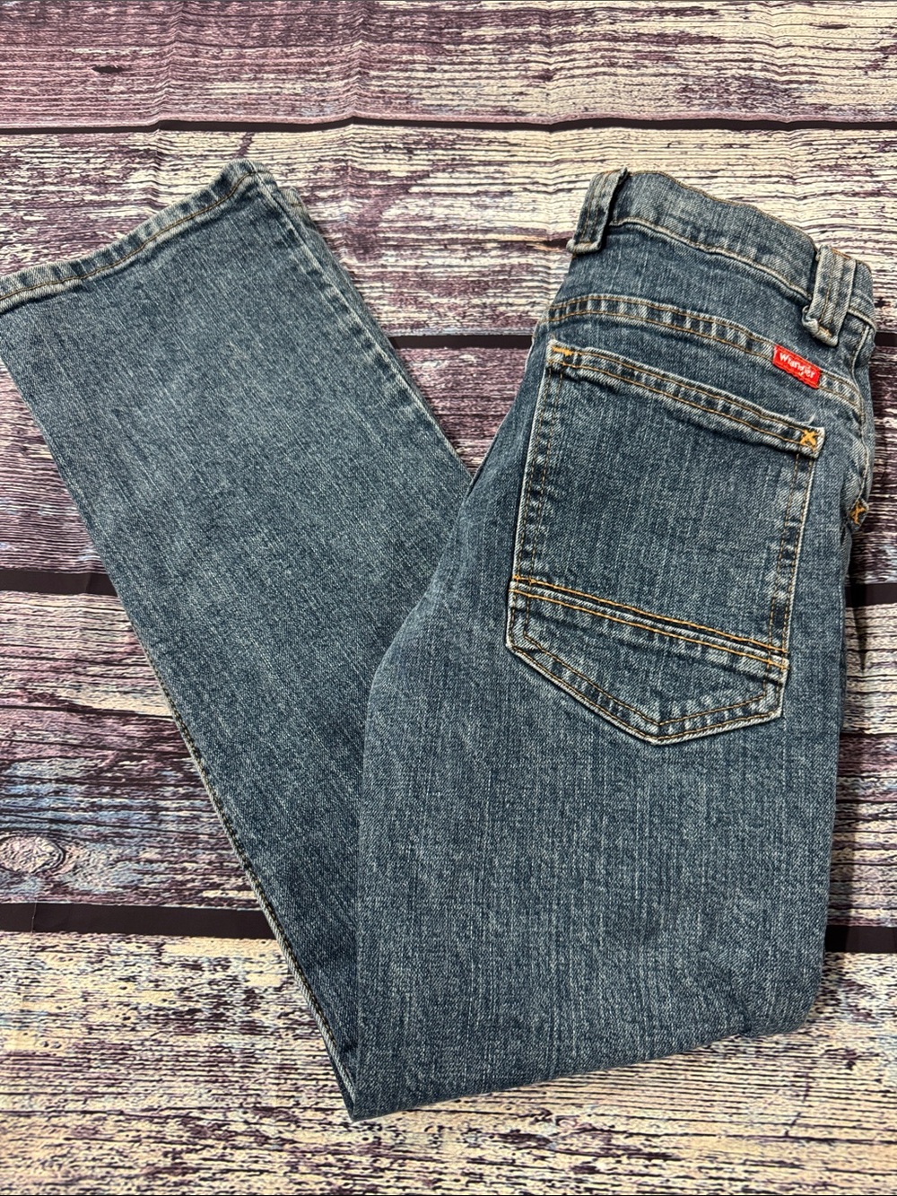 Wrangler Boys Denim Jeans in Washed Blue